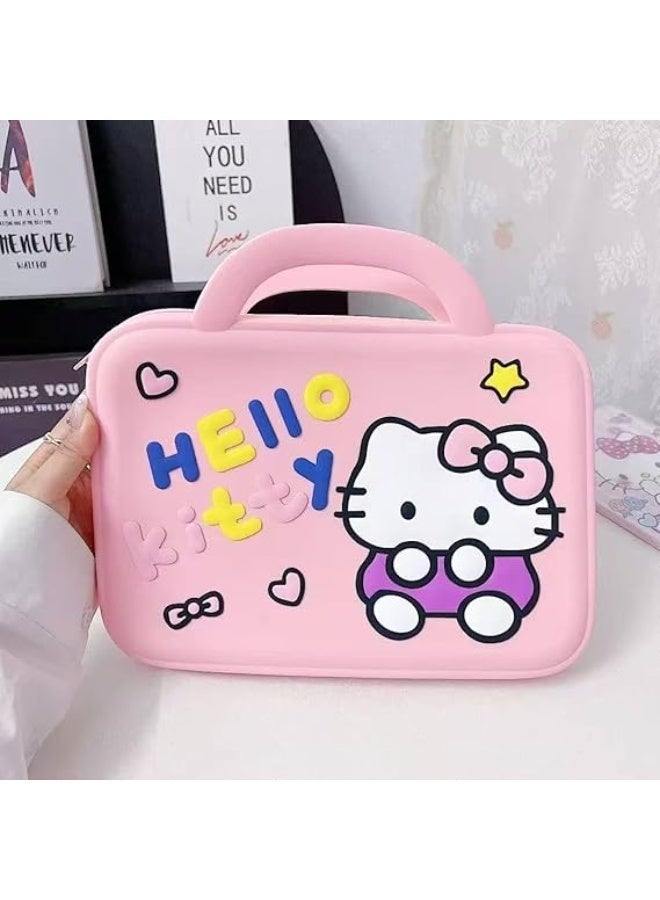 Hello Kitty iPad Bag Sleeve 11 Inch Handbag for iPad (A16) 11th | 10th generation (2025/2022) | iPad Air 6th | 5th gen  | Samsung Xiaomi Bag Cover Shockproof Portable Pockets Tablet (Pink) - Image 2